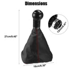 5 Speed Gear Shift Knob Boot for Volkswagen Golf IV (1998–2006) Silver Black Red
