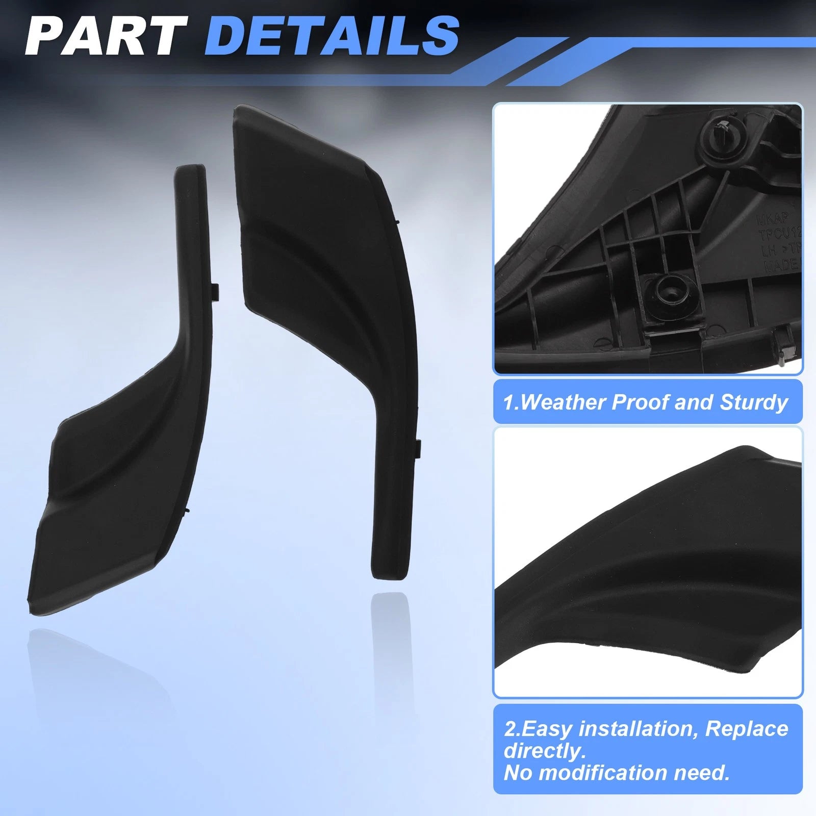 Set of 2 Windshield Cowl Replacement for Toyota Prius C (2012–2018) 53867-52150