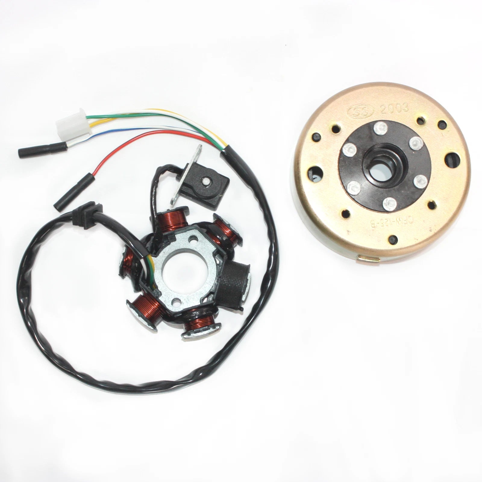 6 Pole Magneto Stator & Flywheel for GY6 125cc 150cc ATV Quad Scooter