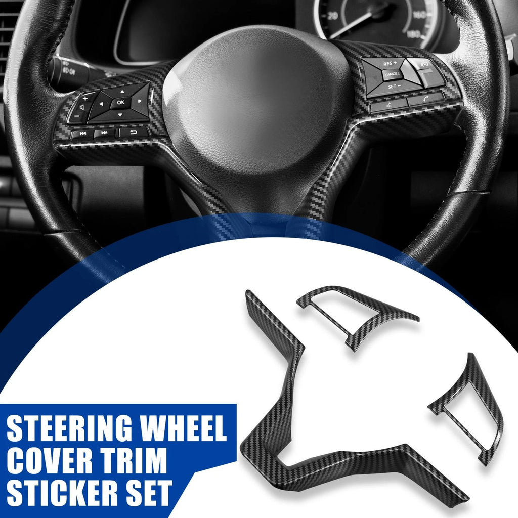 3pcs Steering Wheel Cover for Nissan Altima (2019–2020) Carbon Fiber
