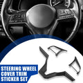 3pcs Steering Wheel Cover for Nissan Altima (2019–2020) Carbon Fiber