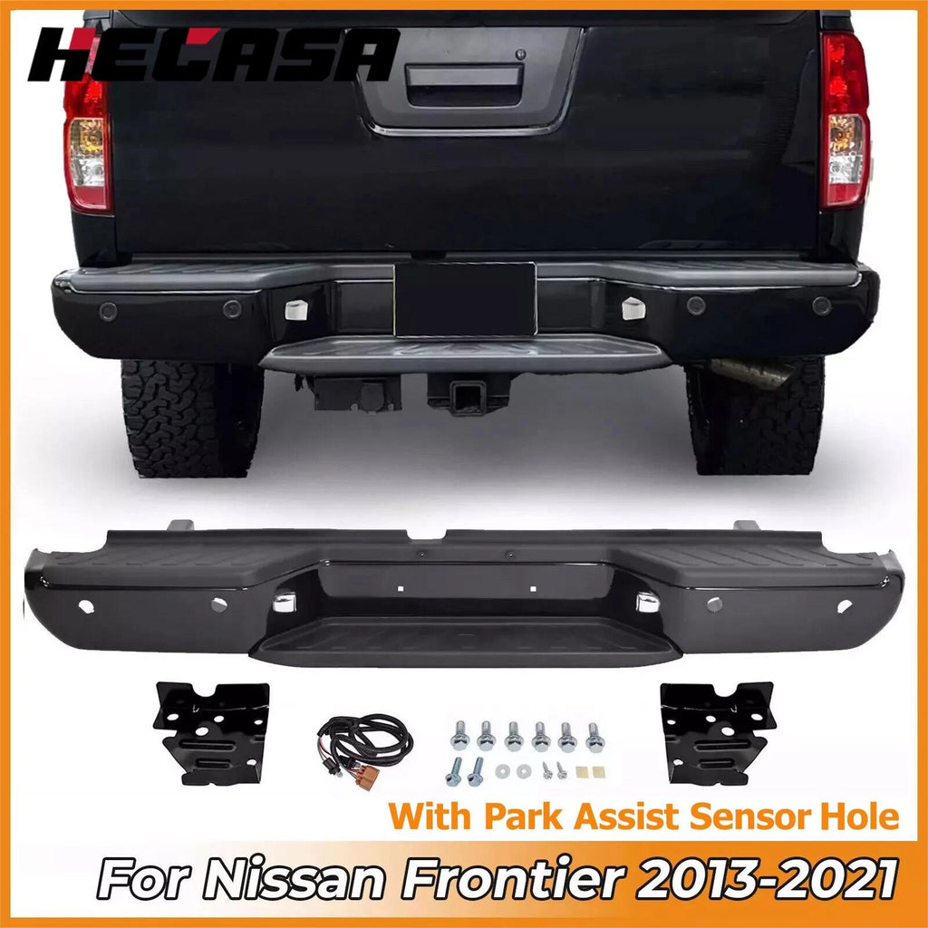 Rear Steel Bumper Assembly with Park Holes for Nissan Frontier (2013–2021)