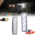 Clear White LED Front Side Marker Lights for GMC C1500 C2500 C3500 (1988–1993)