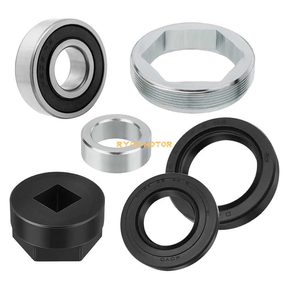Steering Stem Bearing Seal Holder Nut & Tool Kit for Yamaha Kodiak 400 450 700 (1993–2020)