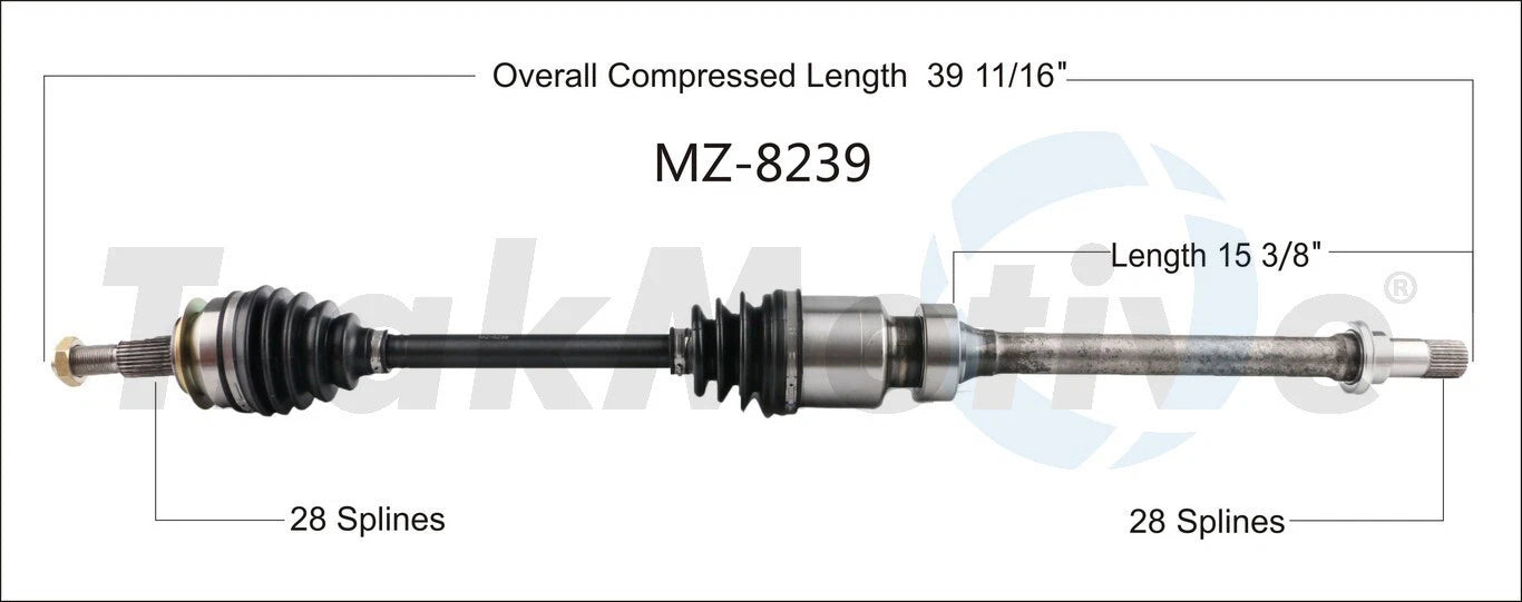 Surtrack CV Axle Shaft for Mitsubishi (2003–2006) MZ-8239