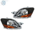 Set of 2 Halogen Headlights for Toyota Yaris (2007–2012) Black
