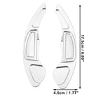 Silver Tone Steering Wheel Paddle Shifter Extend Cover for Honda Civic (2009-2011)