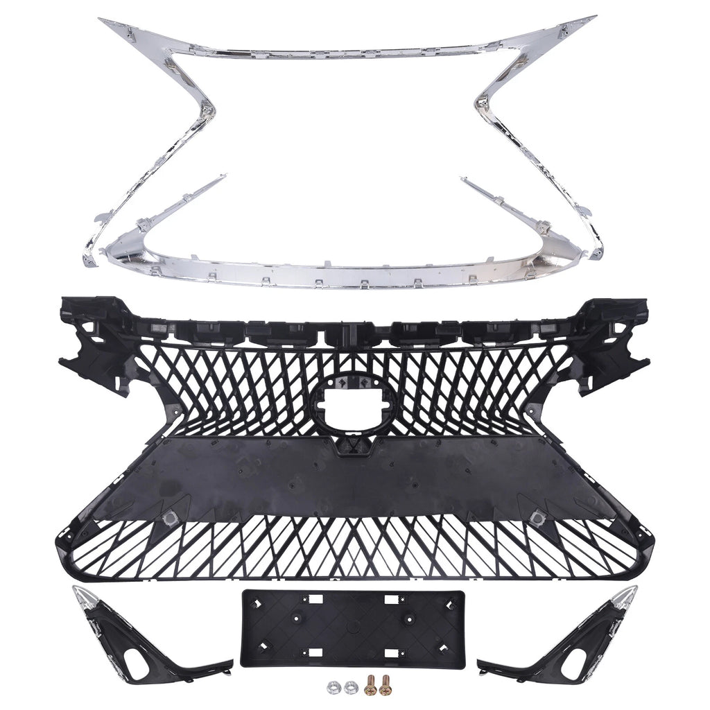 Front Upper Grille with Trim Molding for Lexus ES300H ES350 (2016–2018)