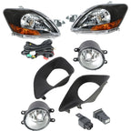 Set of 2 Headlights and Fog Lights for Toyota Yaris (2007–2011)