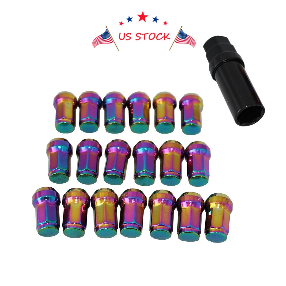 Set of 4 Chrome Steel Lug Nuts for Honda Civic (1992-2000)