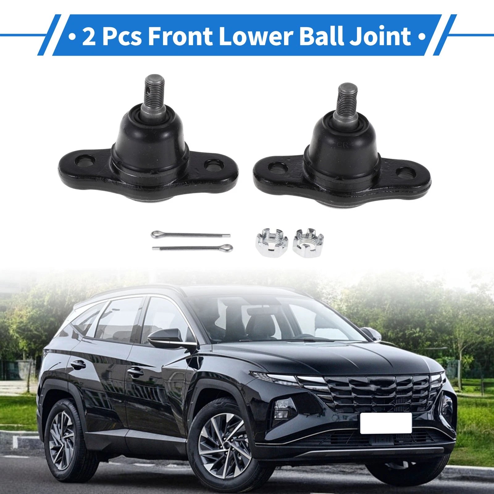 2X Front Lower Ball Joints for Hyundai Elantra (2007–2010) No.K500074/517602G000