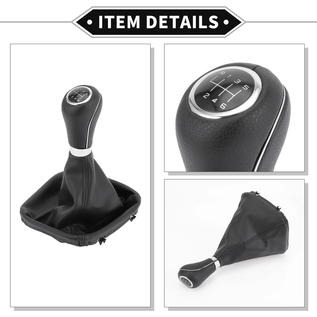 6 Speed Shift Knob with Boot Cover for Mercedes Benz W203 S203 (2004–2007)