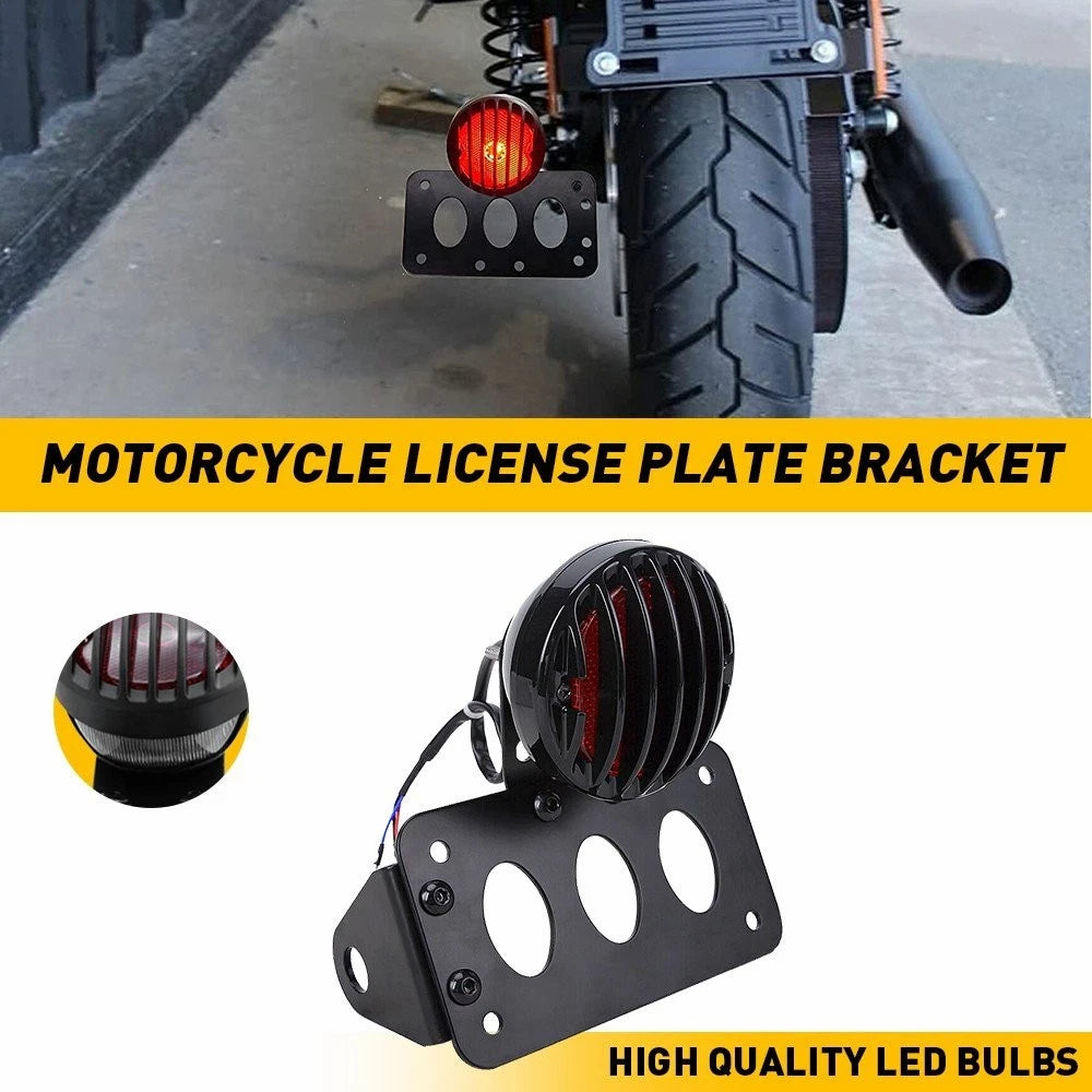 LED Tail Brake Light Mount Side License Plate Bracket for Honda Motorcycle