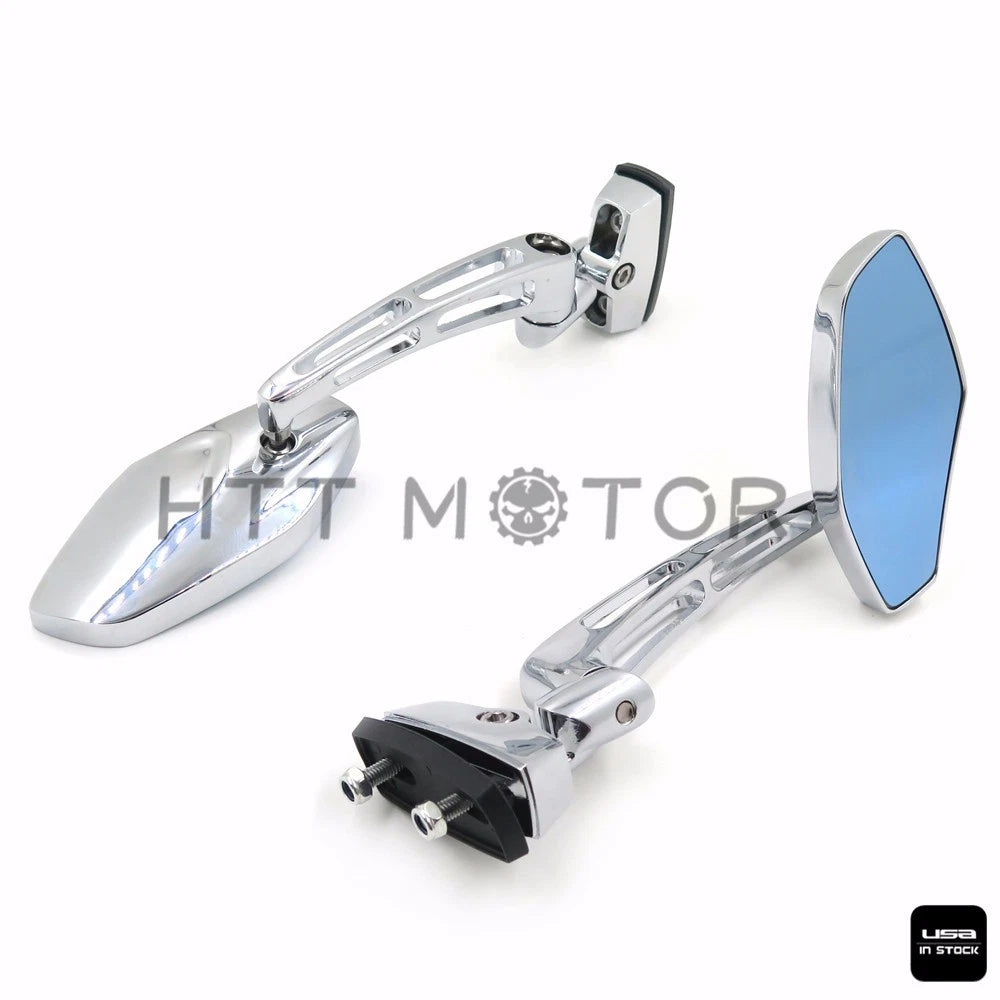 Chrome 6mm CNC Aluminum Rearview Side Mirrors for Yamaha XVS1100 (2000–2009)