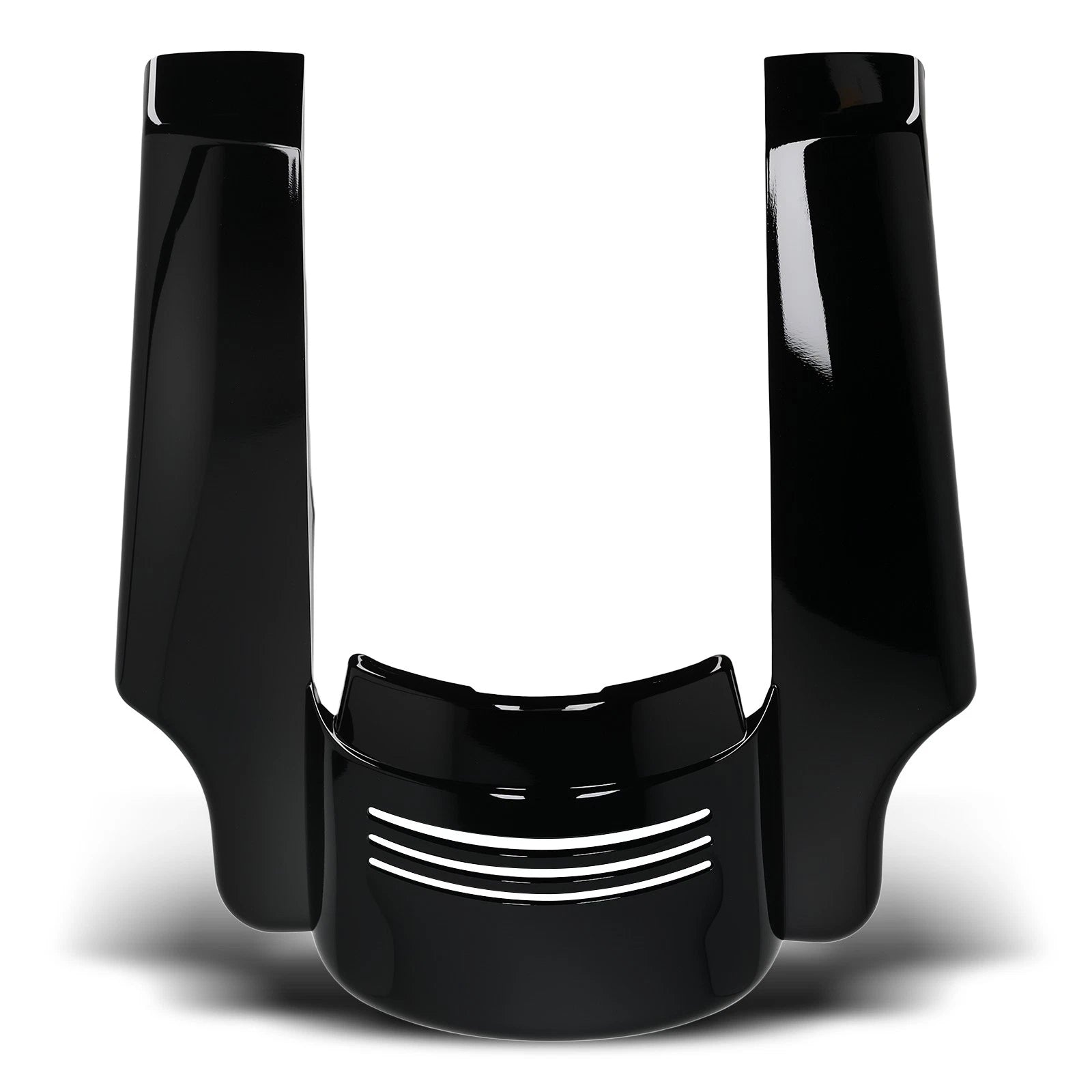 5" Stretched Rear Fender for Harley Touring (2014–2023) Tri-Bar Lights Black