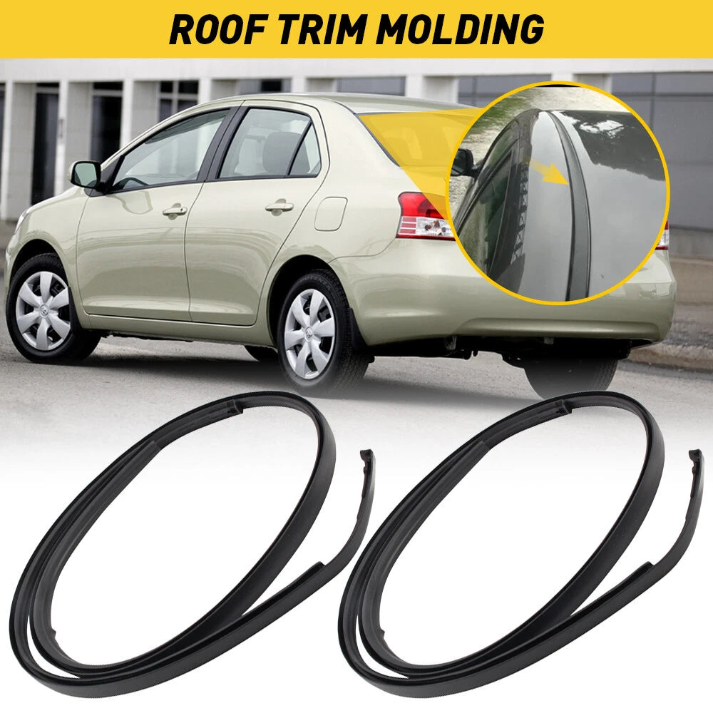 2X Left Right Roof Drip Molding Weatherstrip for Toyota Yaris (2007–2011)