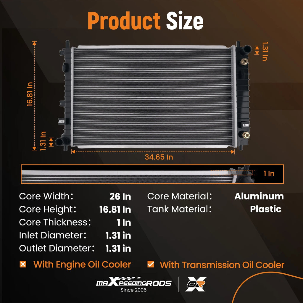 Auto Engine Radiator for Saturn Vue 2004–2007 (Aluminum Core)