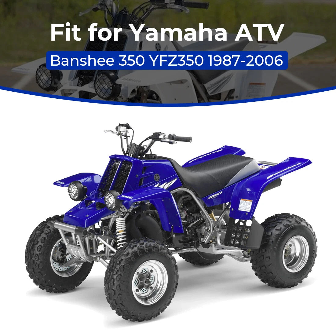 Set of 2 Heel Guard Nerf Bars for Yamaha Banshee 350cc (1987–2006)