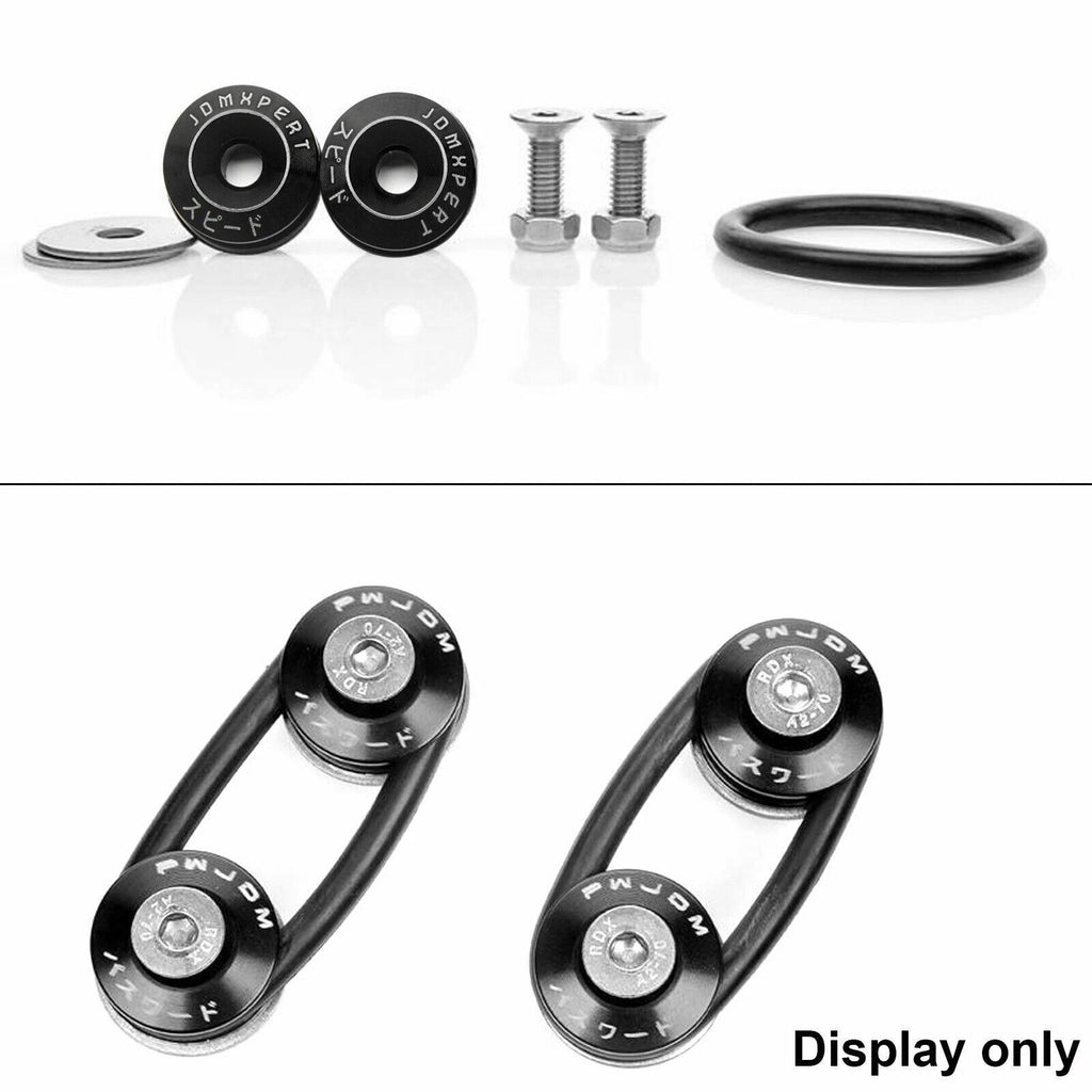 4x Black JDM Aluminum Quick Release Fasteners Kit for Nissan (2007-2016)