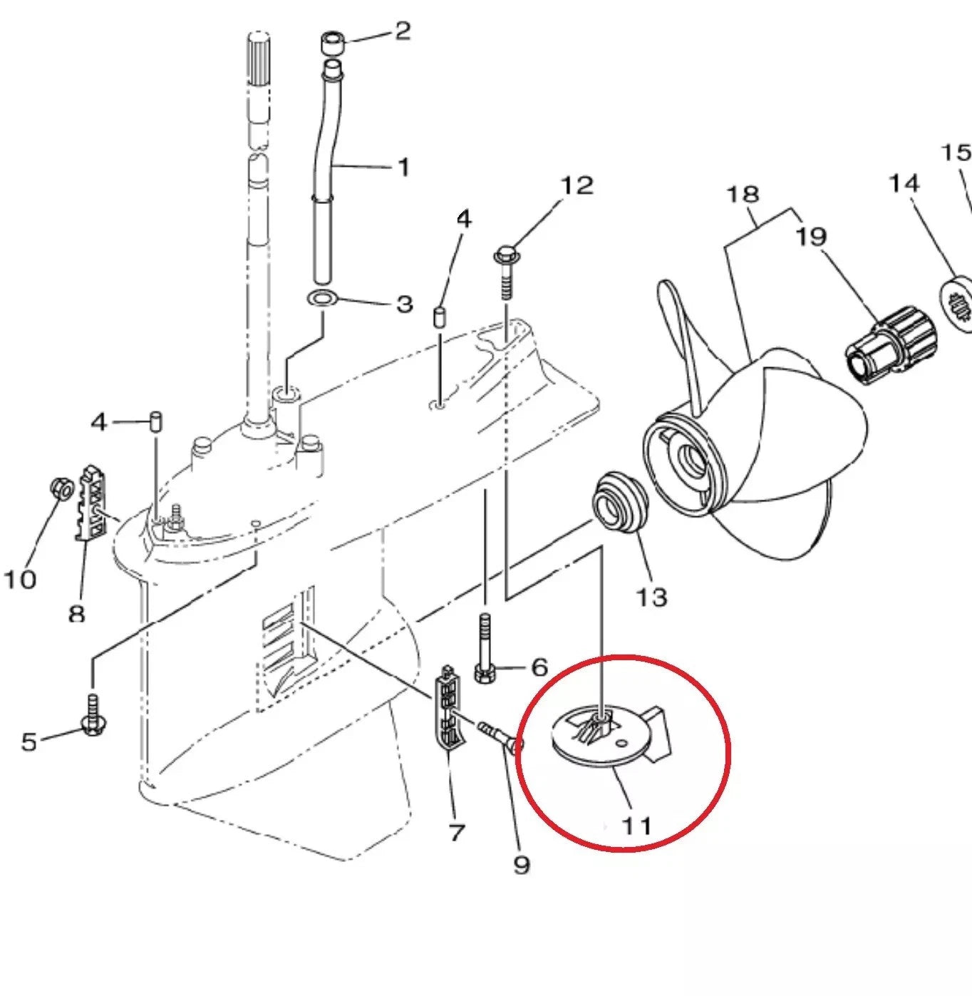 Trim Tab Anode for Yamaha F150 (2-4 Stroke) 6K1-45371-02-00