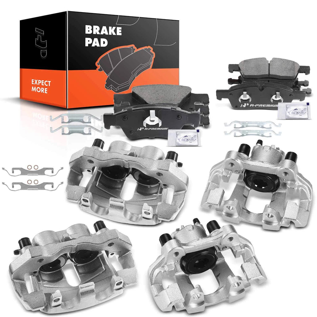 Set of 12 Ceramic Brake Pads and Calipers for Dodge Durango Jeep