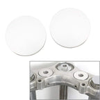 Motorcycle Silver Handlebar Riser Top Clamp Covers for Harley