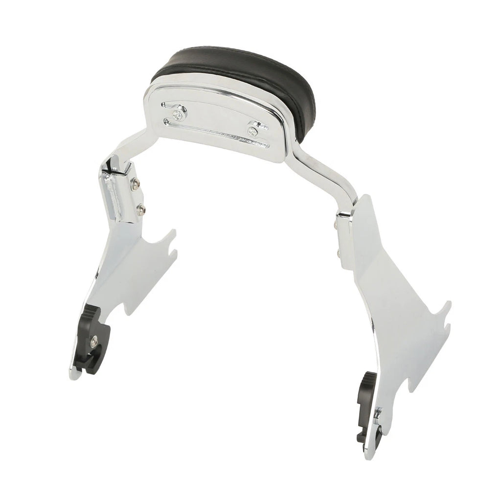 Black/Chrome Short Sissy Bar Backrest for Harley Sportster XL883 (2004–2022)