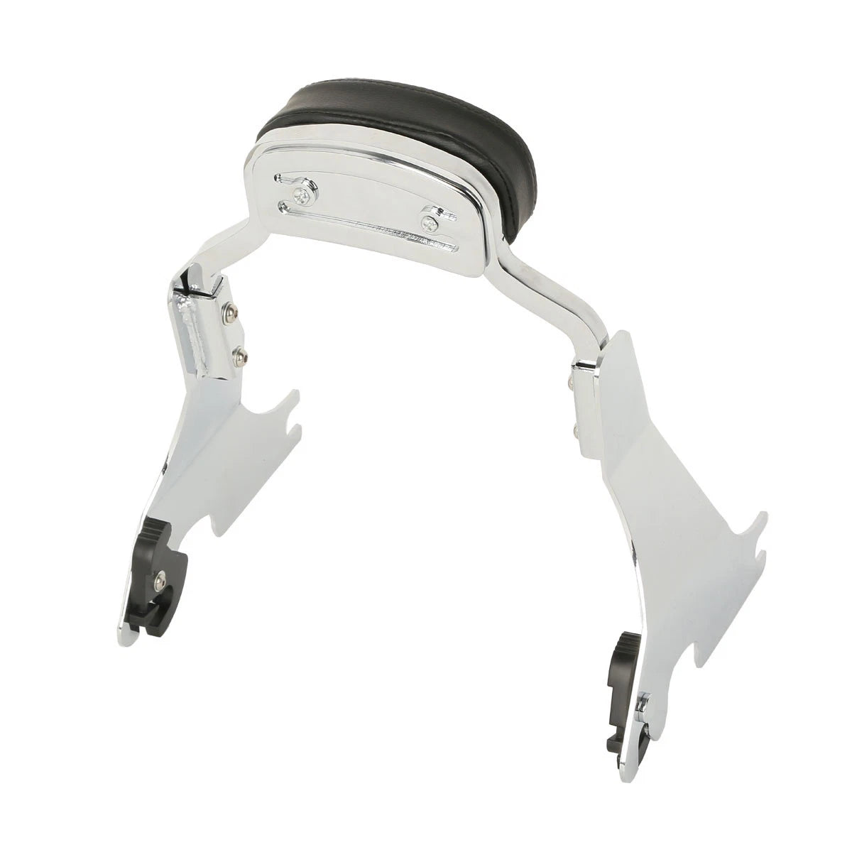 Black/Chrome Short Sissy Bar Backrest for Harley Sportster XL883 (2004–2022)