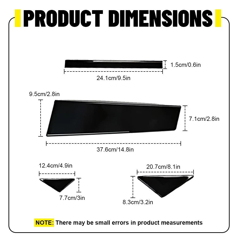10X Glossy Black Window Pillar Posts Cover Trims for Mazda 3 (2014–2018)