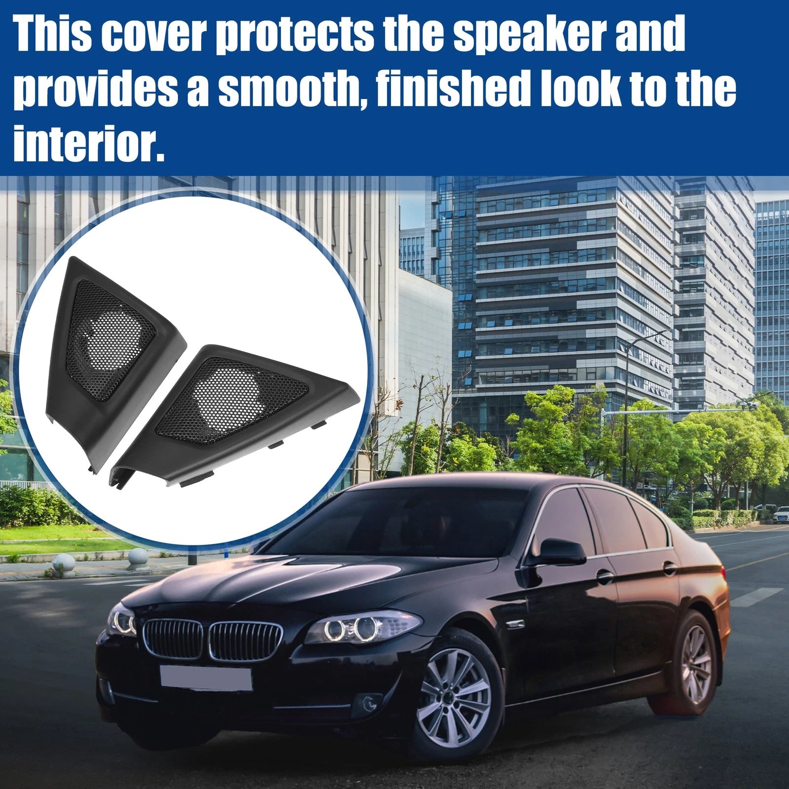 1 Pair Tweeter Speaker Panel Cover Trim for BMW 5 Series (F10, F11)