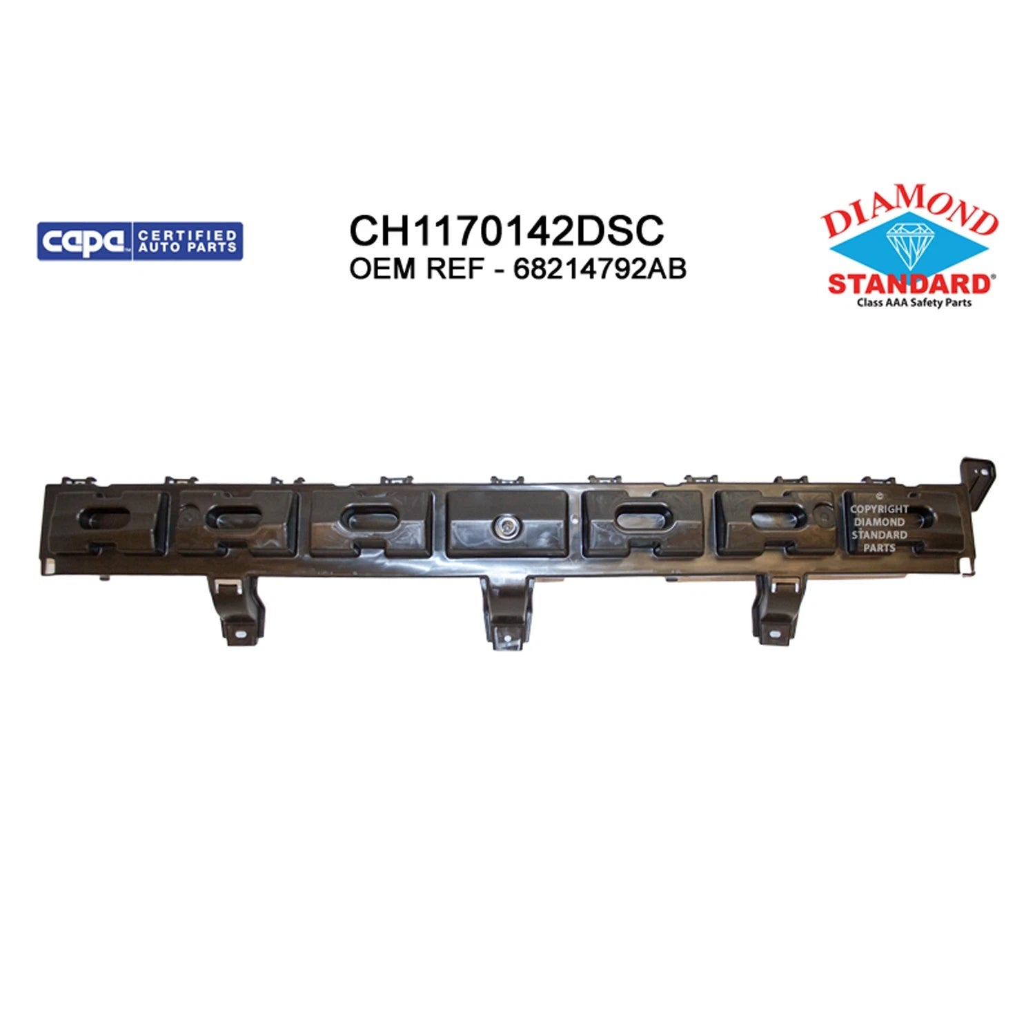 Replacement Polypropylene Rear Bumper Impact Absorber for 2015-21 Dodge Charger