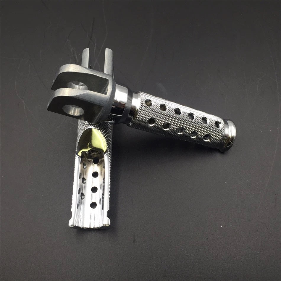Silver Front Foot Pegs for Kawasaki Ninja EX250 EX500 ZX6 D/E/R ZX750 (1988–2009)