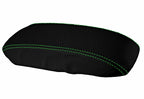 Console Lid Armrest Cover for Honda Accord (1998–2002) Carbon Fiber Green Stitch