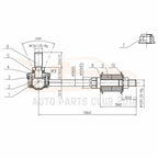 Set of 8 Front Upper Control Arms Tie Rods for Kia Sorento (2003–2004)