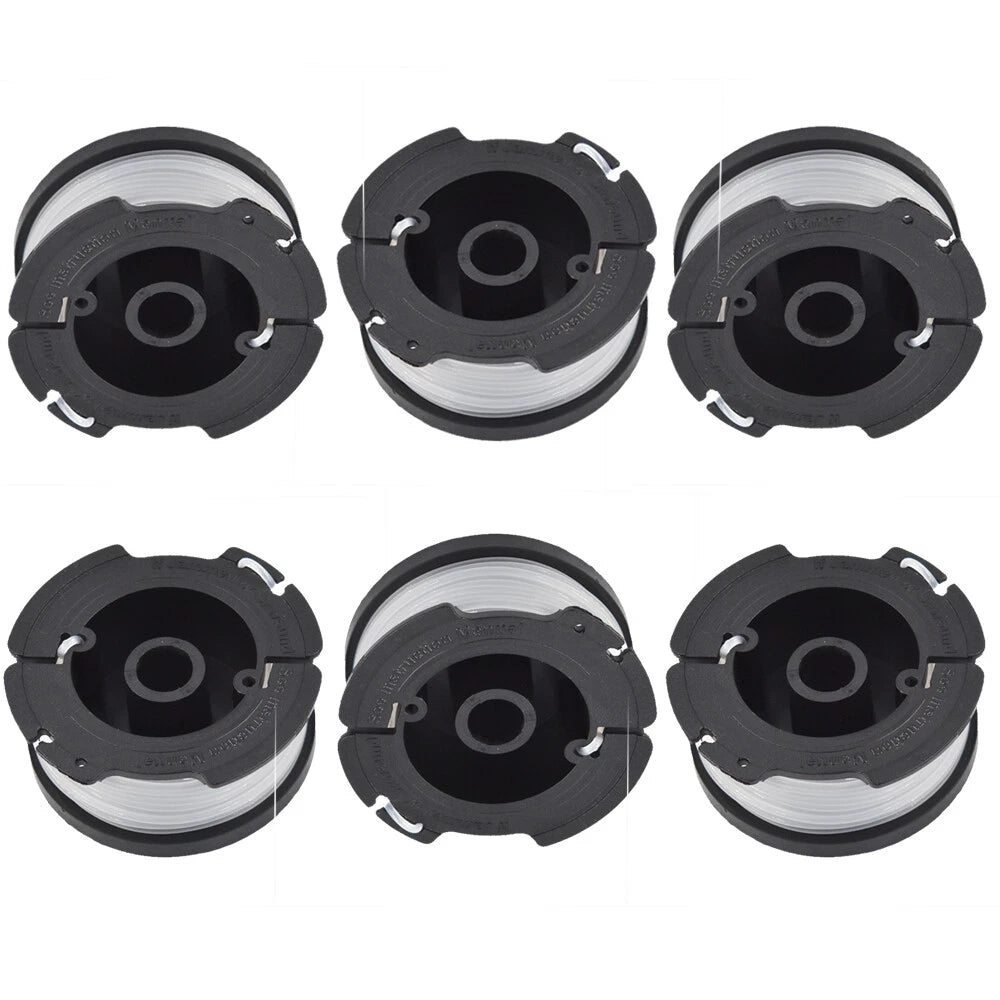 6X Replacement Trimmer Spool for BLACK+DECKER AF-100-3ZP (30ft .065")