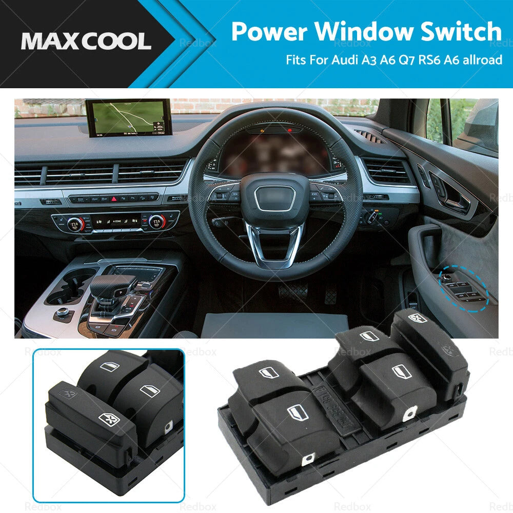 Master Electric Power Window Switch for Audi A3 A6 Q7 RS6 (2004–2014)