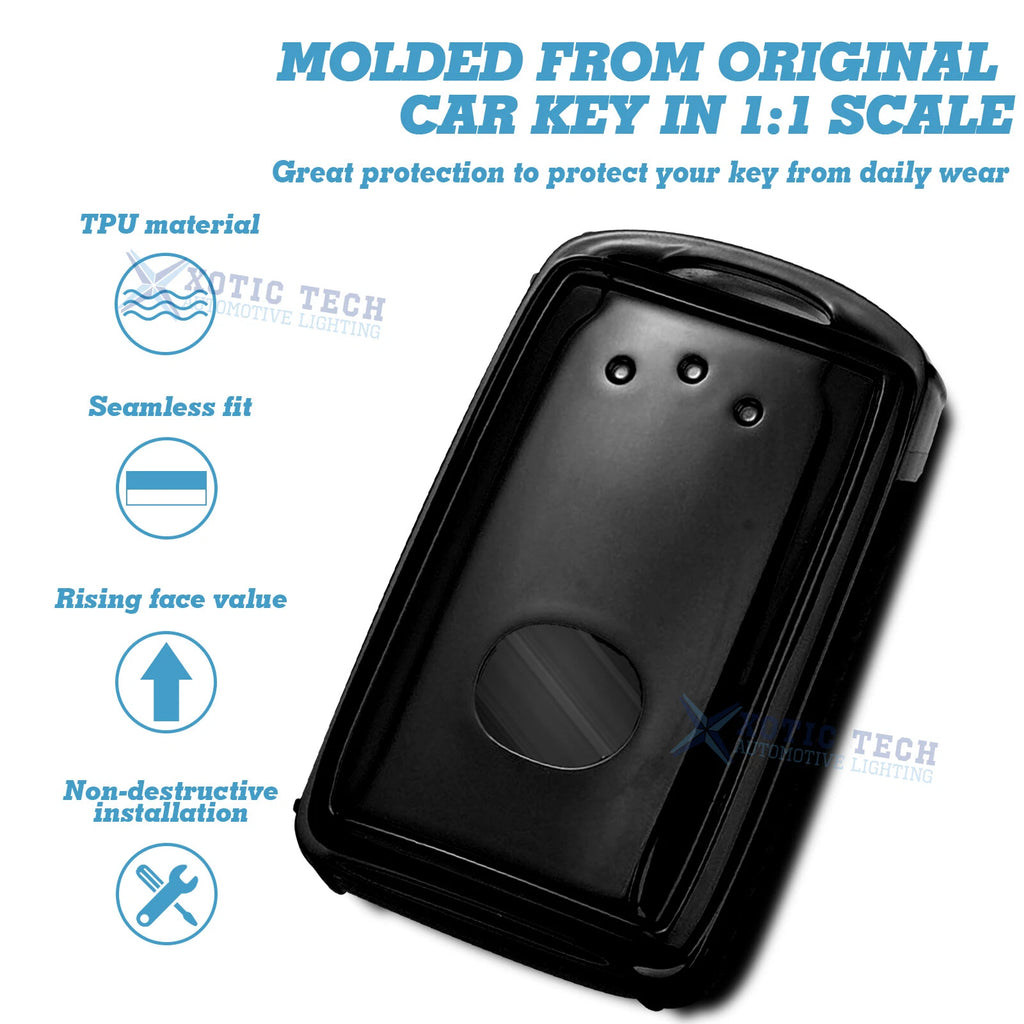Black Soft TPU Remote Key Fob Cover for Mazda CX-9 (2020-2023)