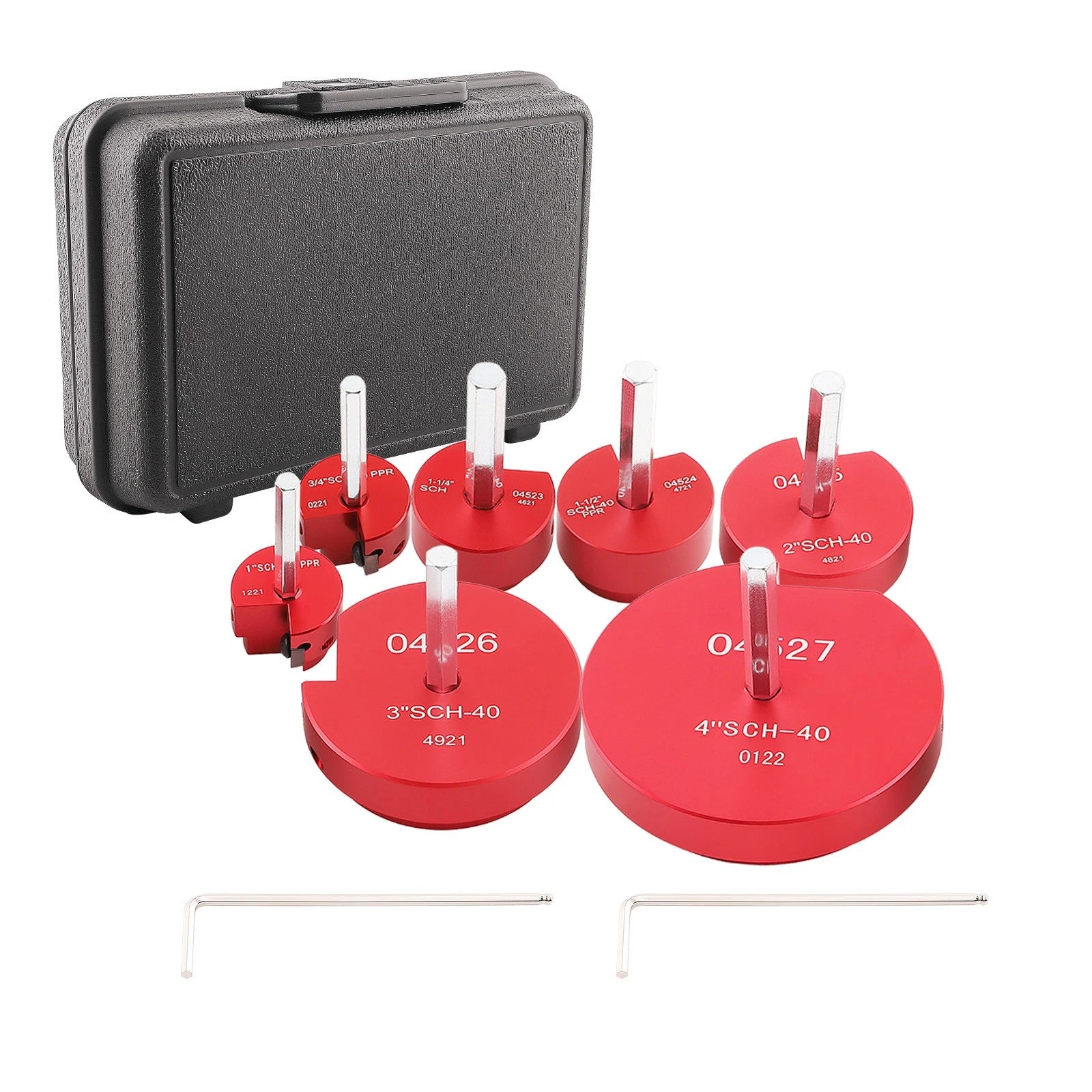 Set of 7 PVC Pipe Reamers for Plumbing Drills