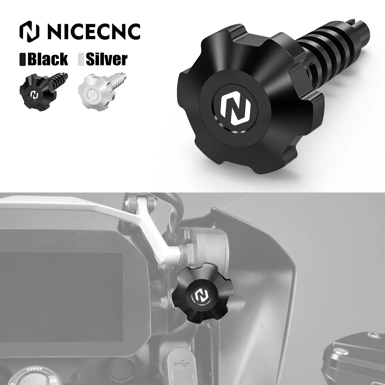 Windshield Adjuster Knob for BMW R1200GS Adventure K51 (2013–2018)