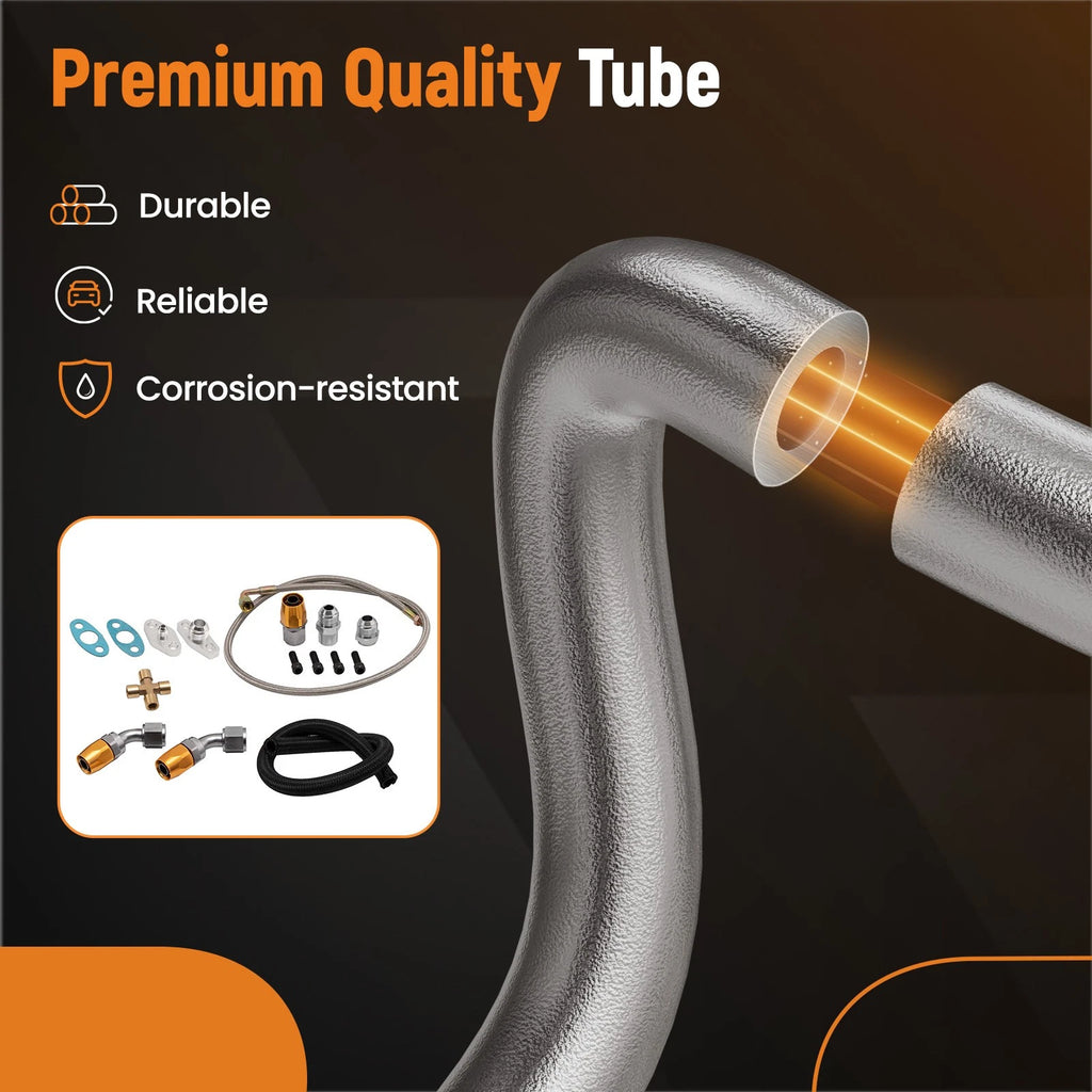 Turbocharger Oil Feed Return Line Kit for GT35 T3 (Universal)