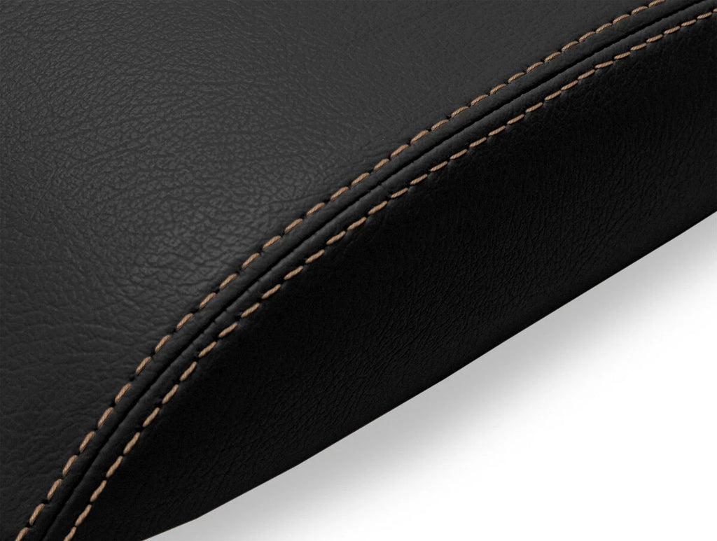 Console Lid Pull Over Cover for Volvo XC90 (2003–2014) Black Beige Stitch