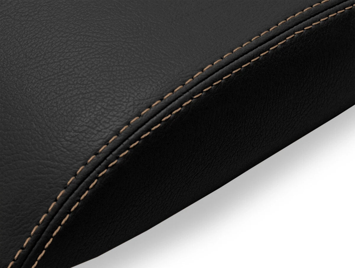Console Lid Pull Over Cover for Volvo XC90 (2003–2014) Black Beige Stitch