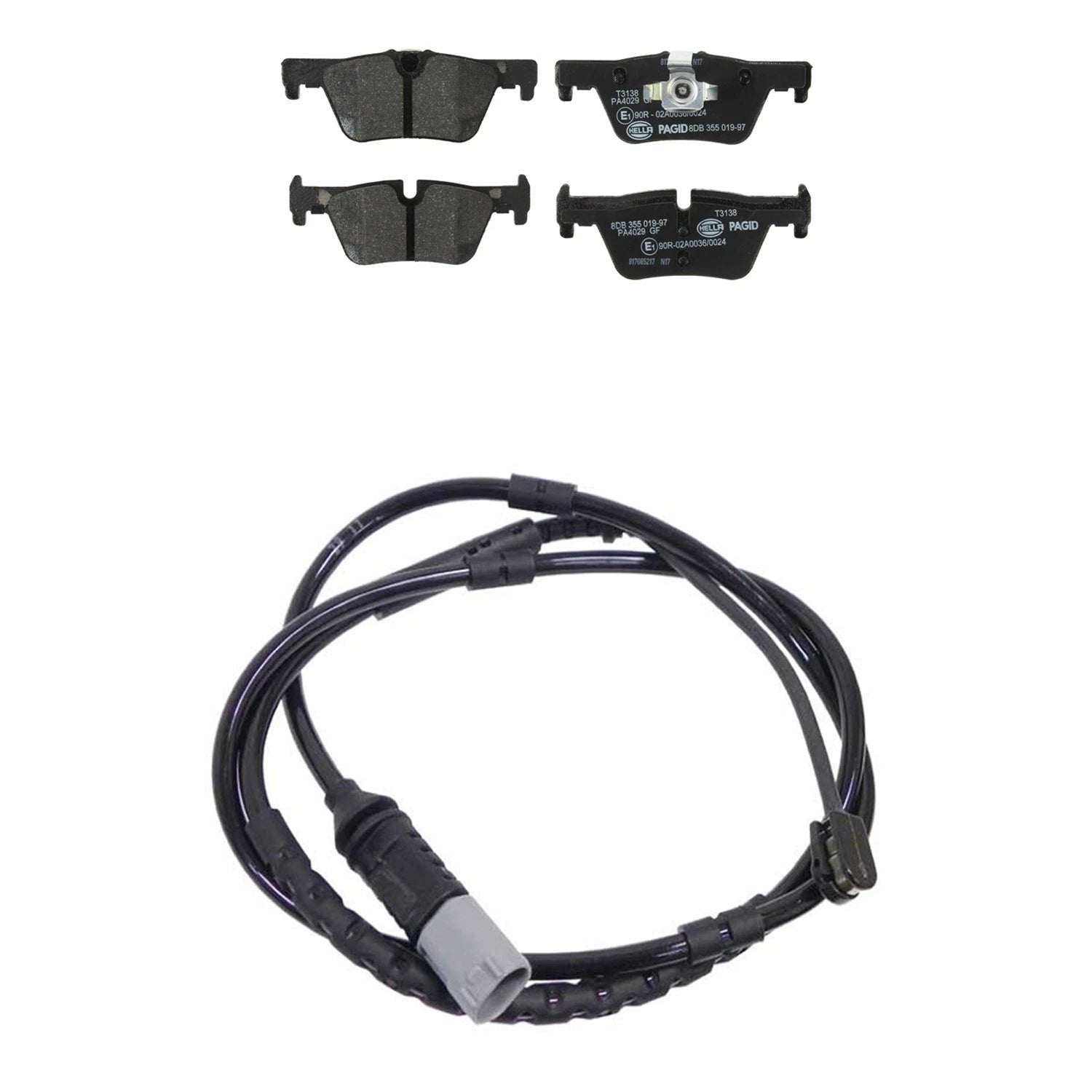 Hella Rear Low-Met Disc Brake Pad w/Sensor for BMW F22 228i F23 228ixDrive (2014–2020)