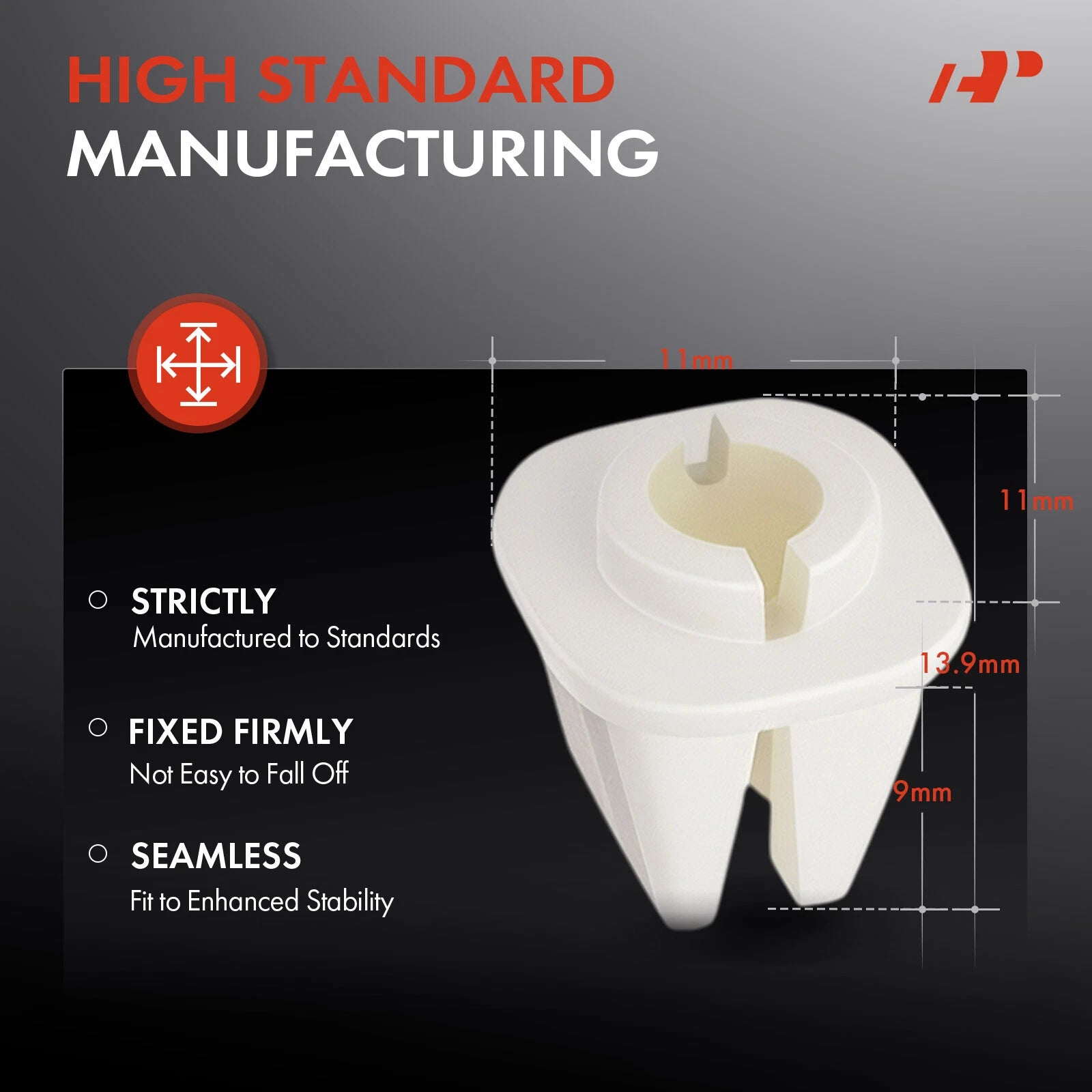 50x Nylon Bumper Cover Nut Retainer Clips for Hyundai