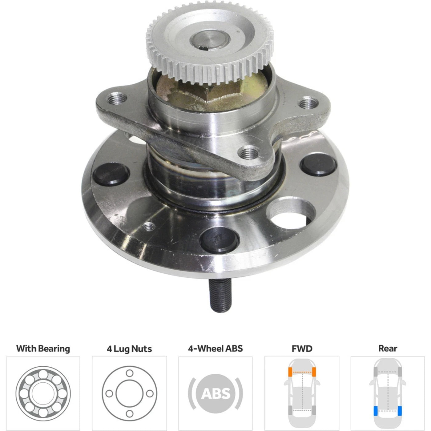 Wheel Hub Set for Hyundai Sonata, Kia Optima (2002–2005)