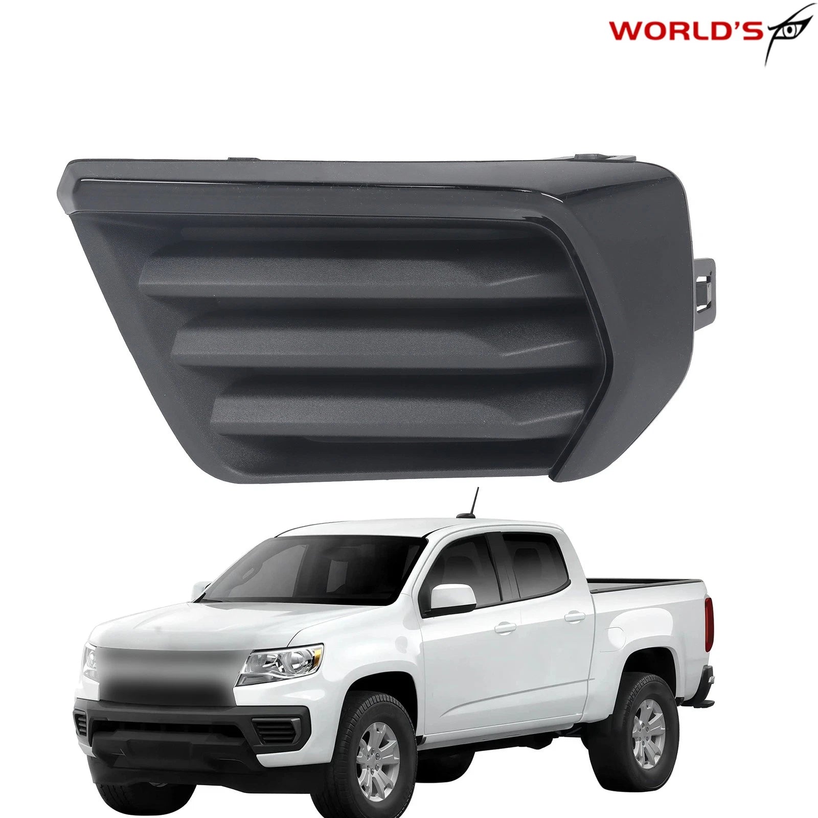 Front Driver Side Fog Light Cover for Chevrolet Colorado (2021–2022) Black Trim