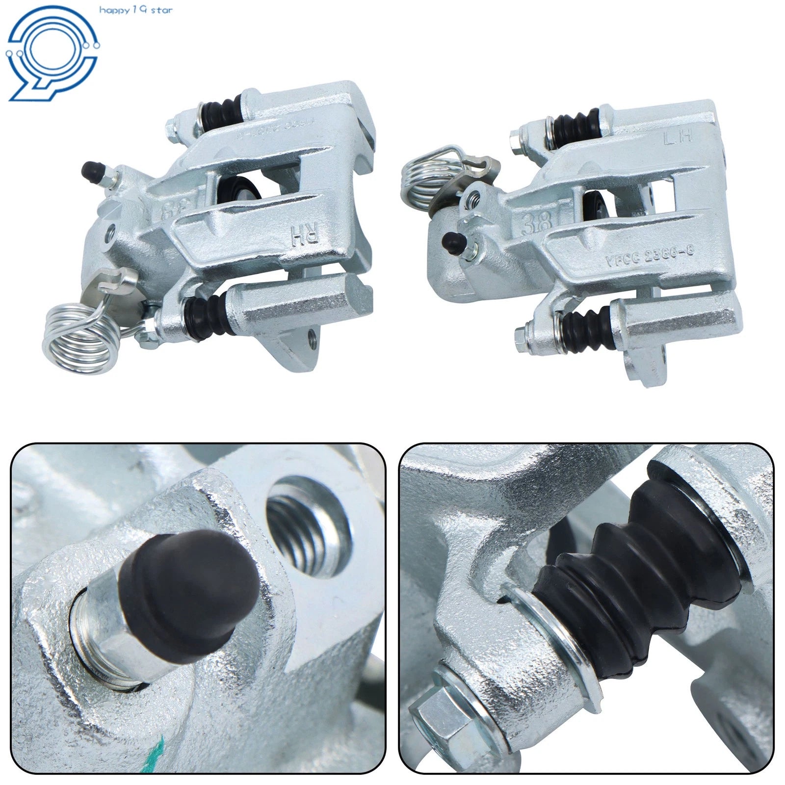 Set of 2 Brake Calipers with Bracket for Ford Mustang (1999-2004)