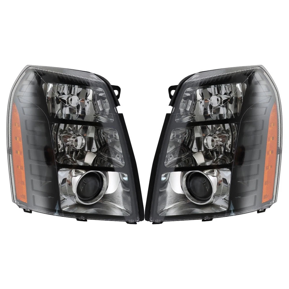 Headlight Assembly for Cadillac Escalade (2007–2014) HID Black