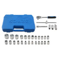 32PCS 1/2" Drive Socket Set for Chrome Vanadium Steel Ratchet Wrench Kit