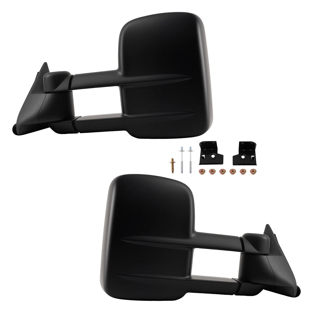 Set of 2 Black Manual Side Mirrors for Chevy C/K Series (1988–1998)
